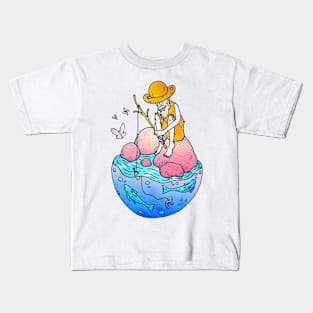 Sad Fisherman Kids T-Shirt